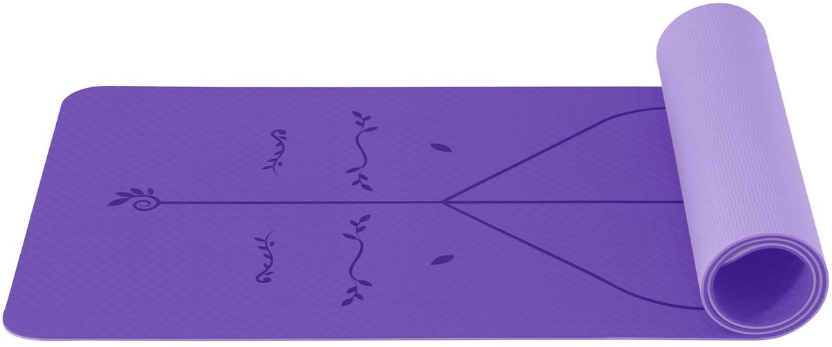 Yogamat 183 x 61 cm - TPE 6 mm - antislip - perfect voor yoga en pilates - ShopVlot