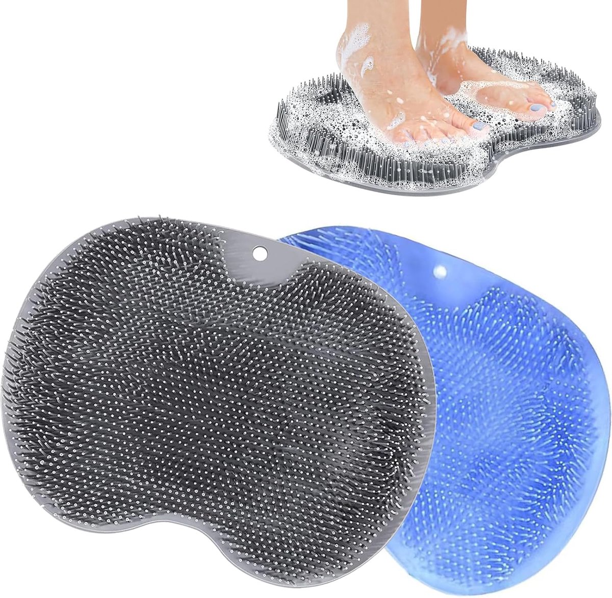 Voetborstel voetreiniger - silicone massagepad - niet-slip zuignappen - ontspanning en bloedcirculatie - ShopVlot