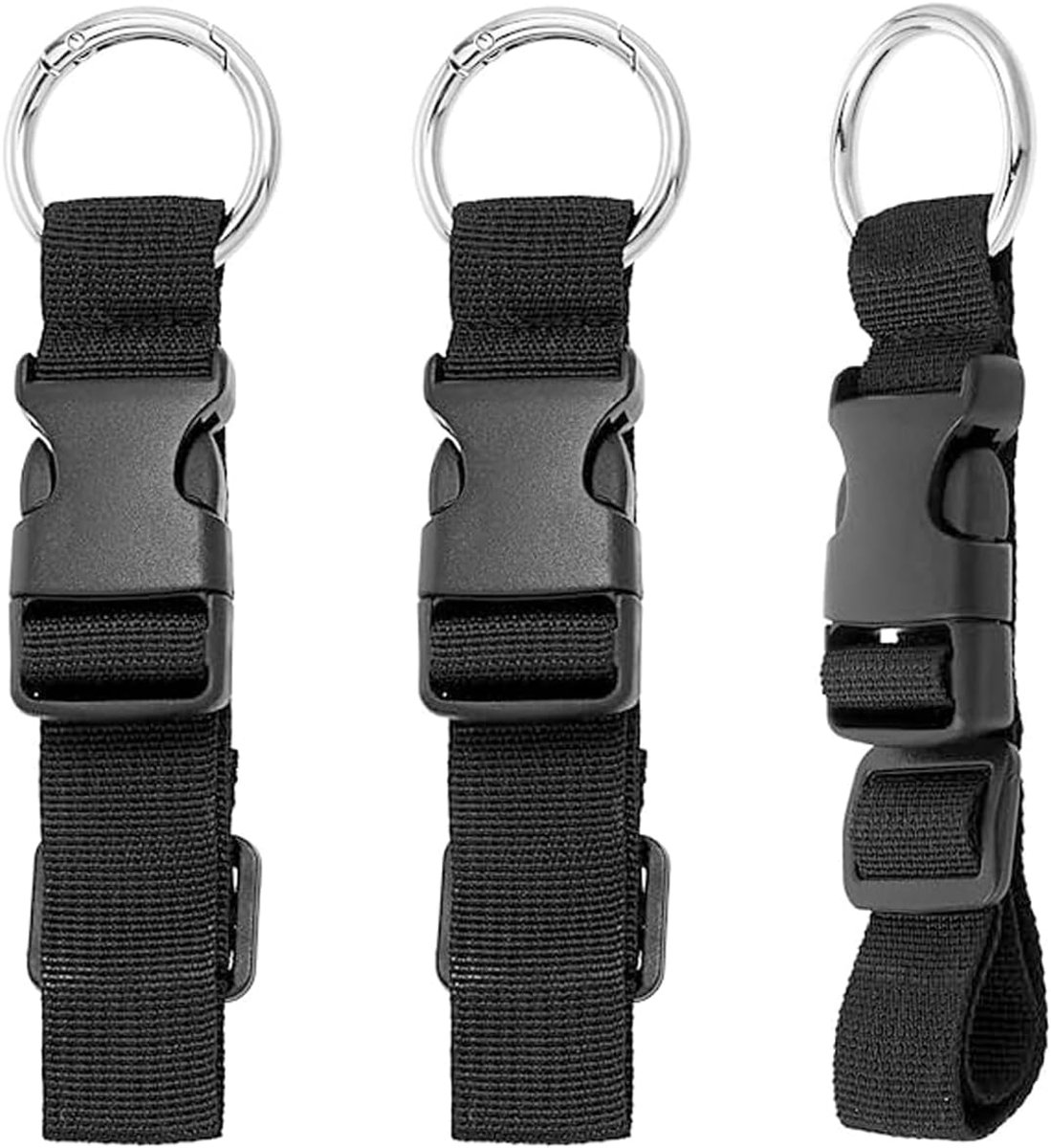 Luggage straps met haak - verstelbaar 24 cm - polyester met metalen haken - ideaal voor het verbinden van bagage - ShopVlot
