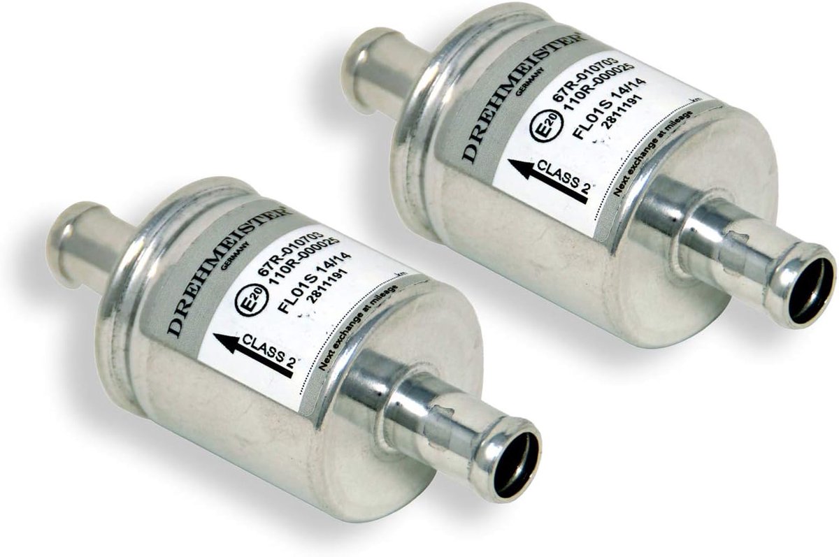 Gasfilter FL01S 12x12 mm - krachtig filtermateriaal - universeel toepasbaar - optimale gasfiltratie voor voertuigen - ShopVlot