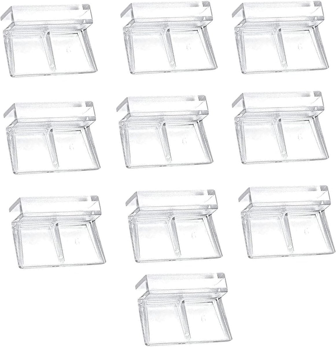 Glasdeksel clips 10x - Hoogwaardige acryl - Universele ondersteuning - Perfecte esthetiek voor aquaria - ShopVlot