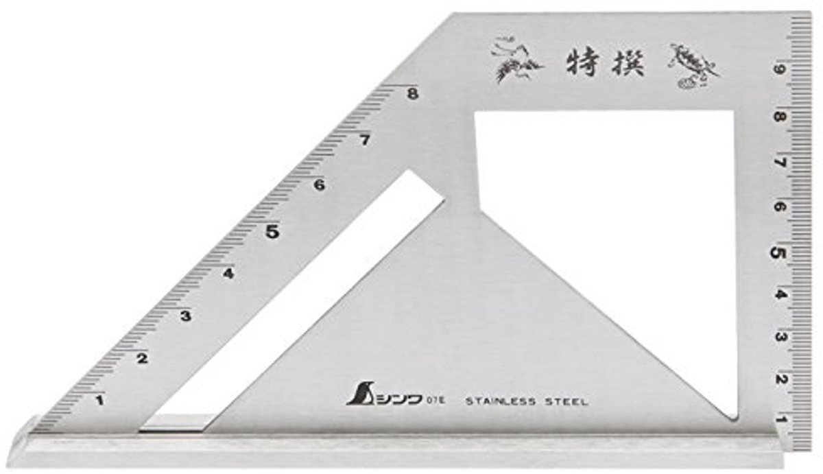 Zijhoekmeter 170 x 100 x 15 mm - roestvrij staal - met uitsparingen - voor nauwkeurige hoeken - ShopVlot