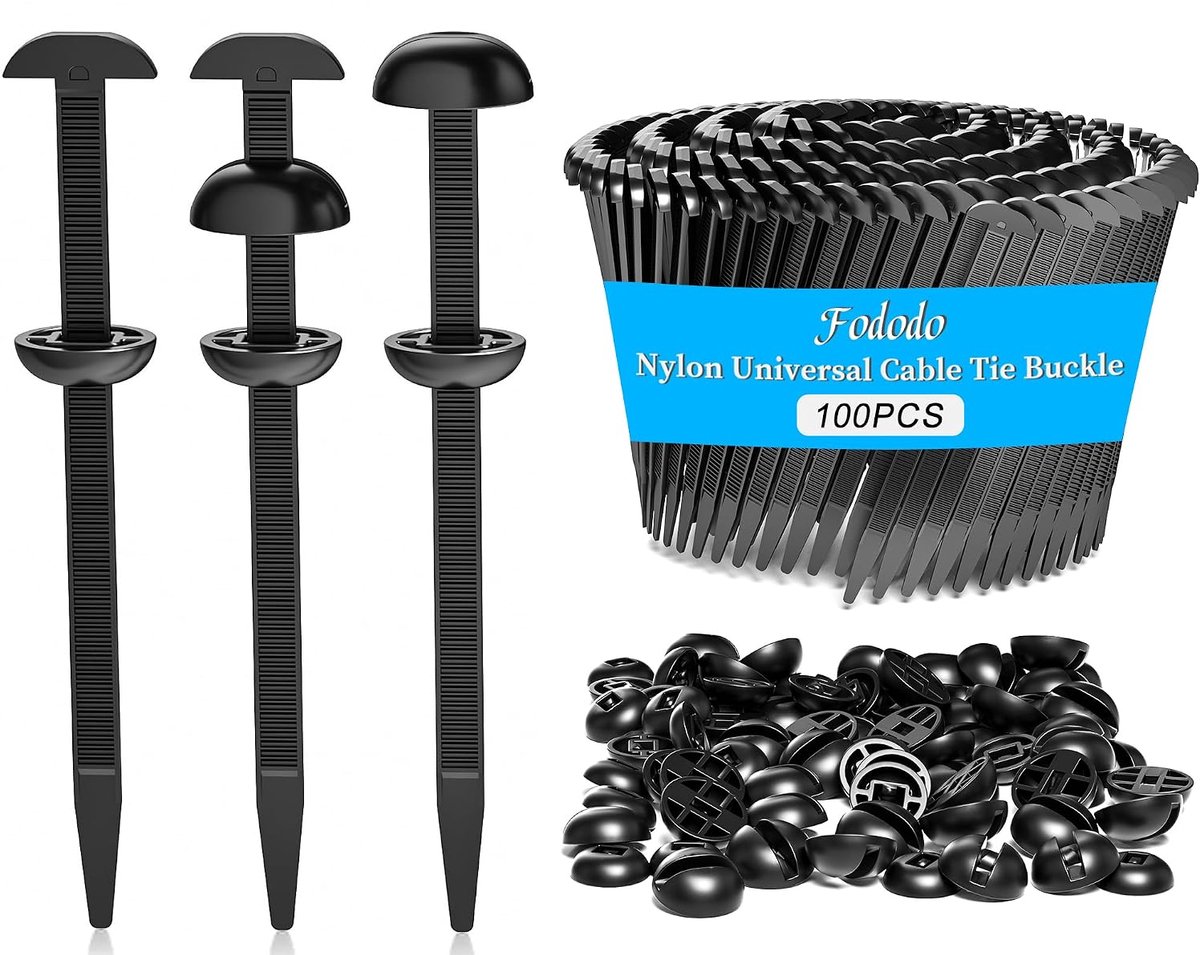 Kabelbindergespen nylon - 100 stuks - robuust - zelfborgend voor autoreparatie - ShopVlot