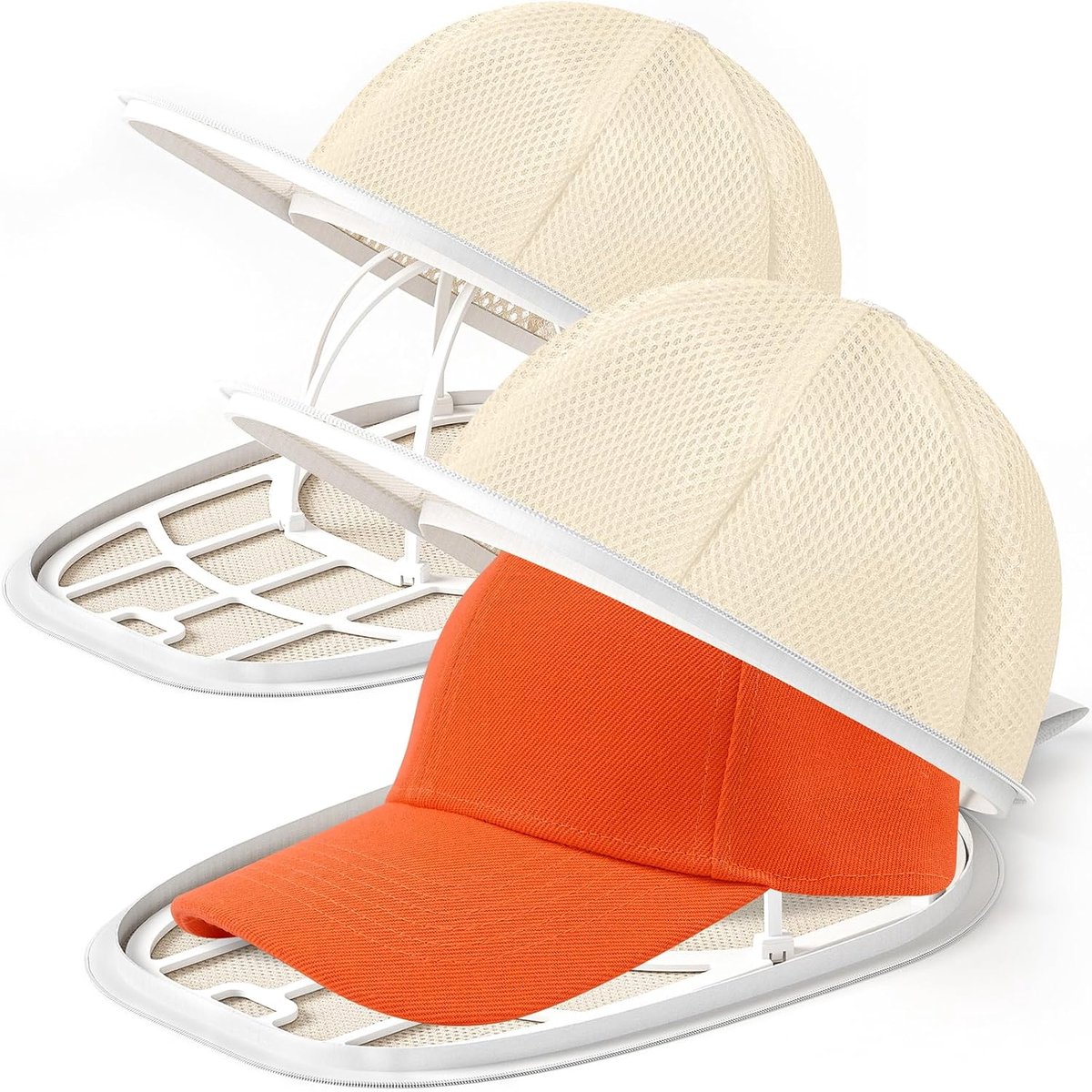 Capwasmachine - Beige - 2 stuks - Bescherming van de capvorm - Geschikt voor vaatwasser en wasmachine - ShopVlot