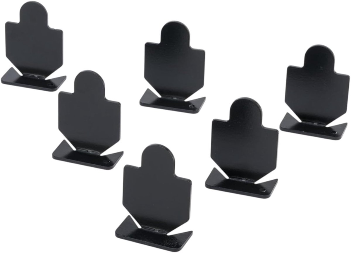 Stalen silhouetten set van 6 - robuust staal - mini poppers - geschikt voor compressed air schiettraining - ShopVlot