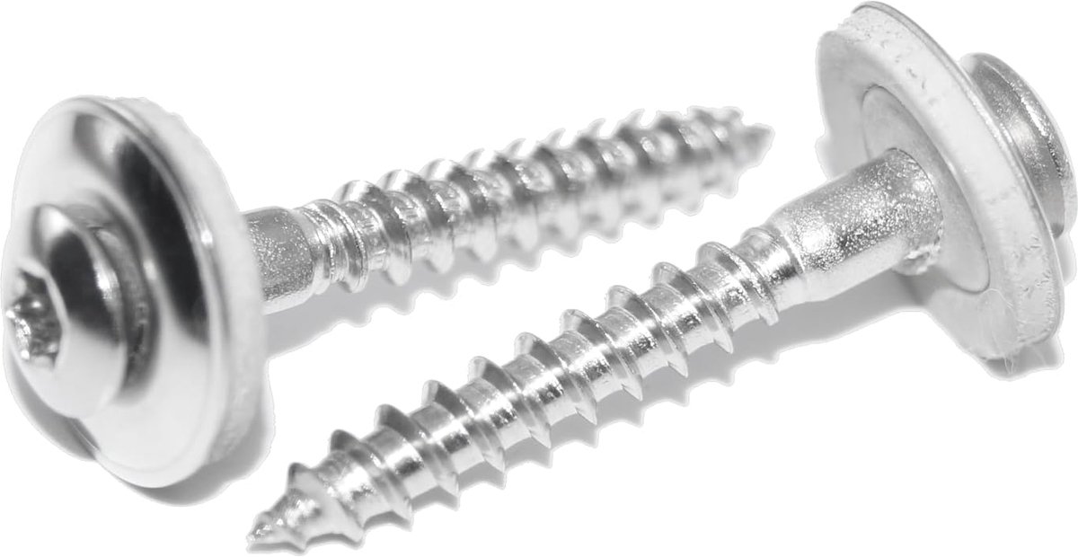 Schroeven 4.5 x 30 mm - A2 RVS met EPDM afdichtring - TX20 aandrijving - Geschikt voor professioneel en privé gebruik - ShopVlot