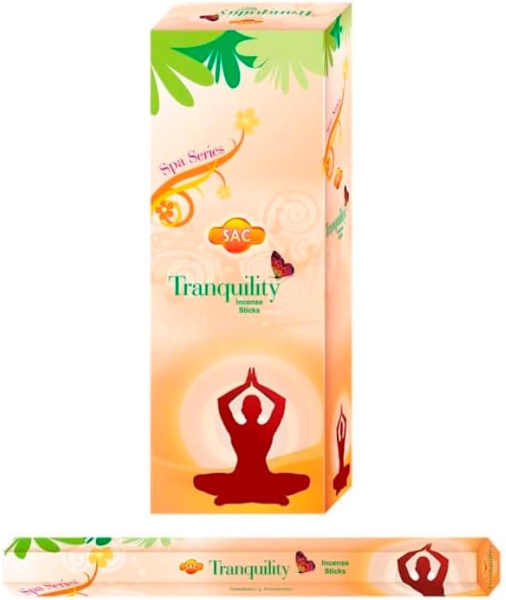 Wierookset Tranquility - 6 Tubes met 20 Stokjes - Natuurlijk Aroma - Kalmerend voor Meditatie - ShopVlot