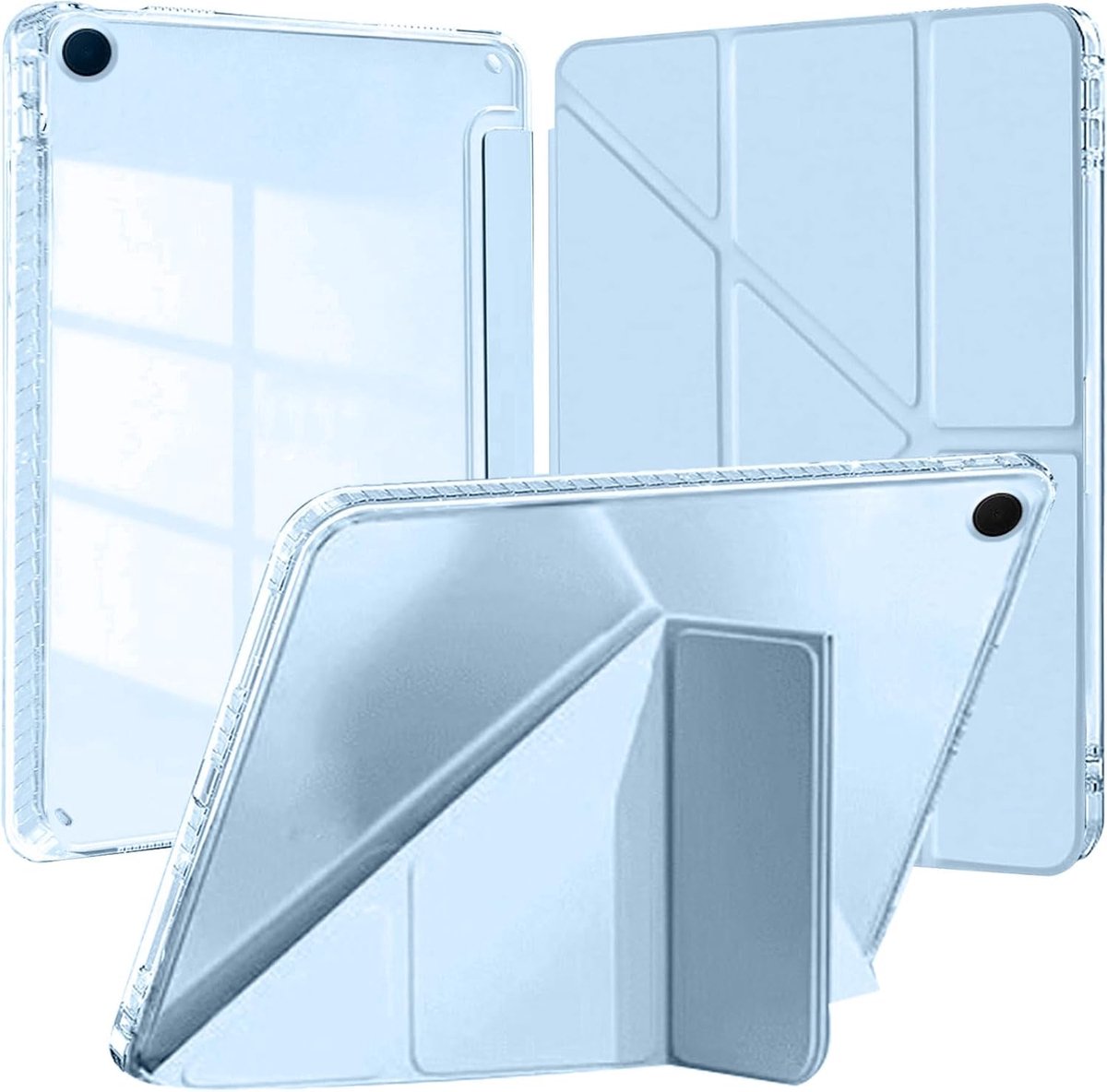Tablet hoes Galaxy Tab A8 10.5" - sky blue - met Pencilhouder - automatische slaap/wakker functie - ShopVlot