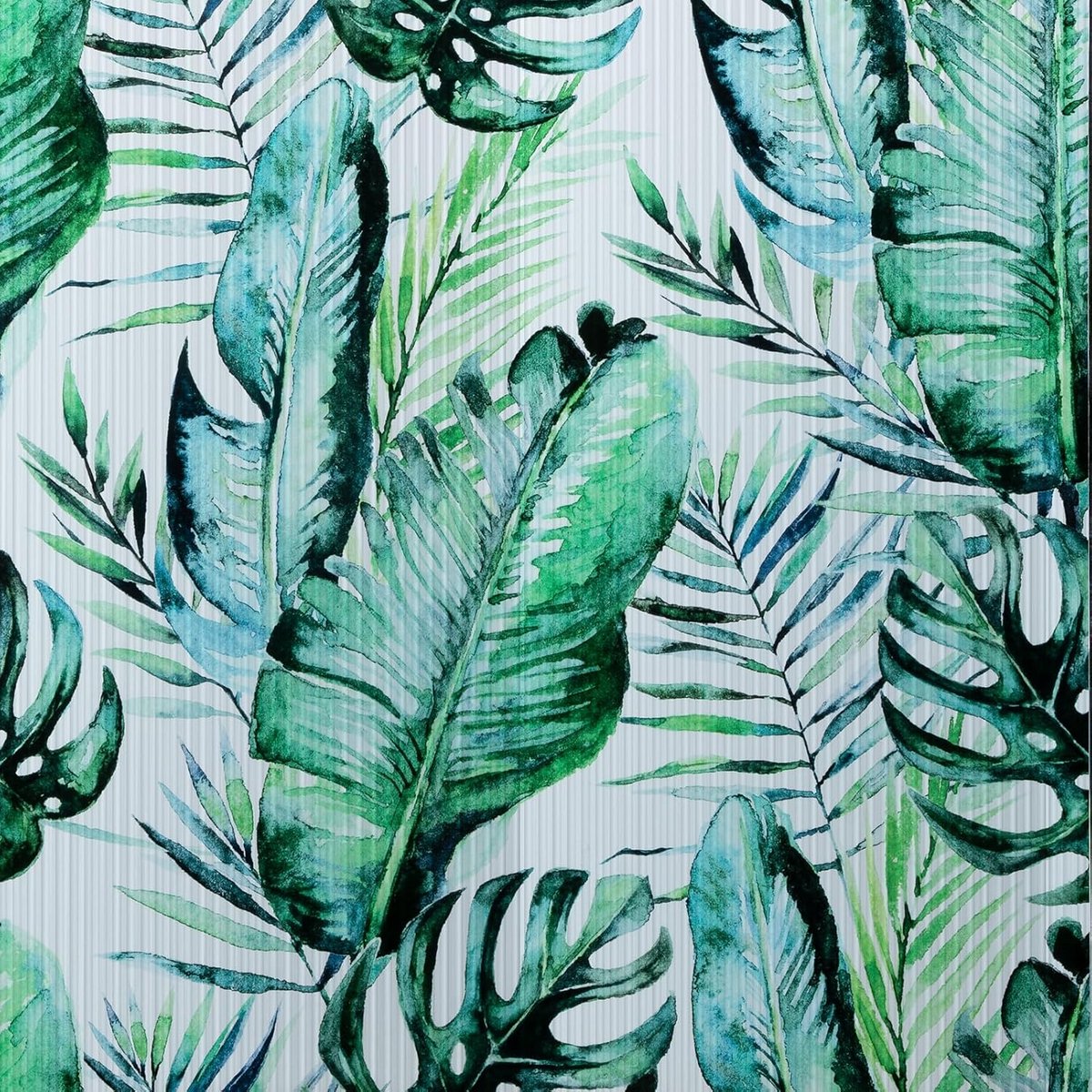 Raamfolie met schildpadbladmotief - 44,5 x 200 cm - Monstera en strepen - Voor privacy en decoratie - SnelShoppen