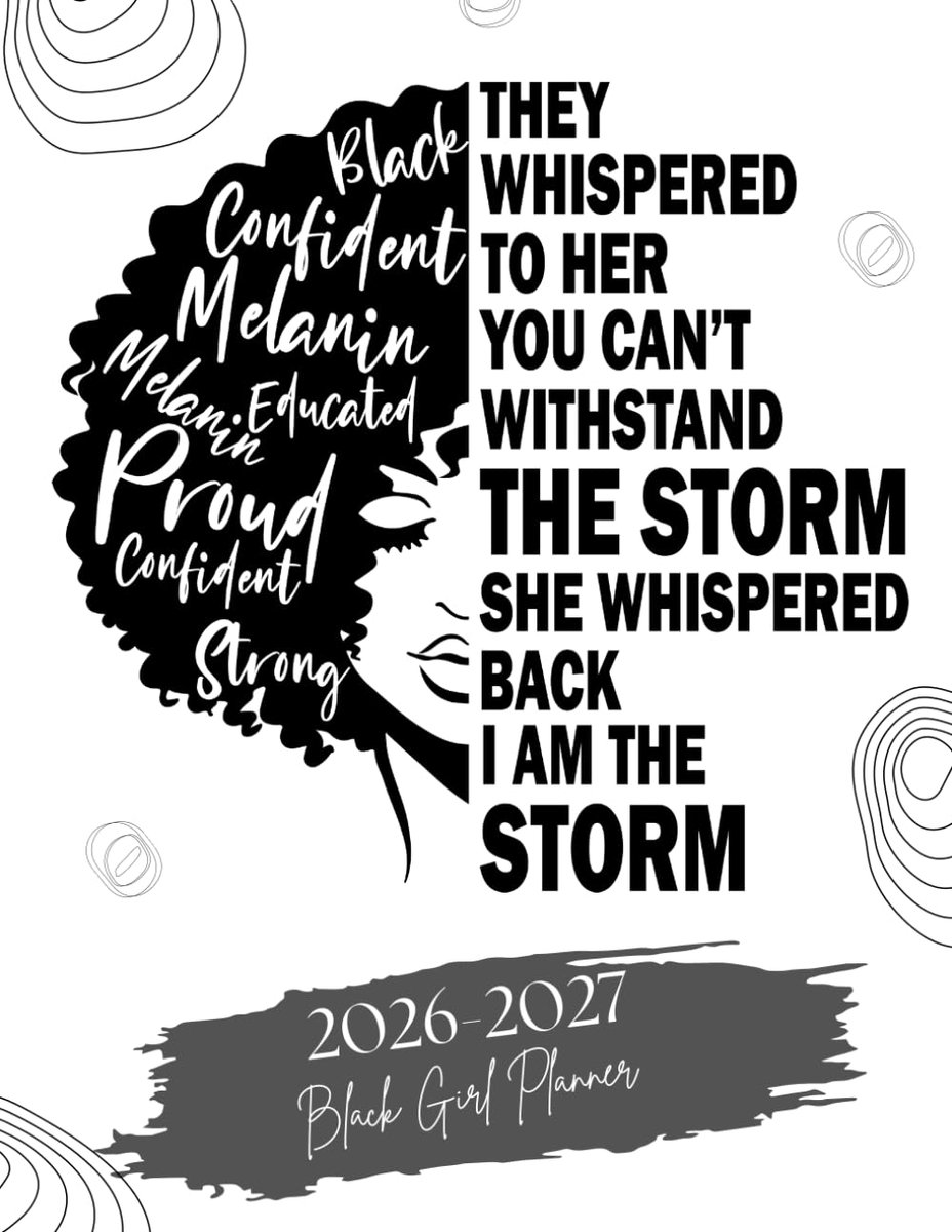 SnelShoppen - 2026-2027 Black Girl Planner | 2 Jaar Maandelijkse Organiser met Feestdagen, Inspirerende Citaten en Reflectiepagina's