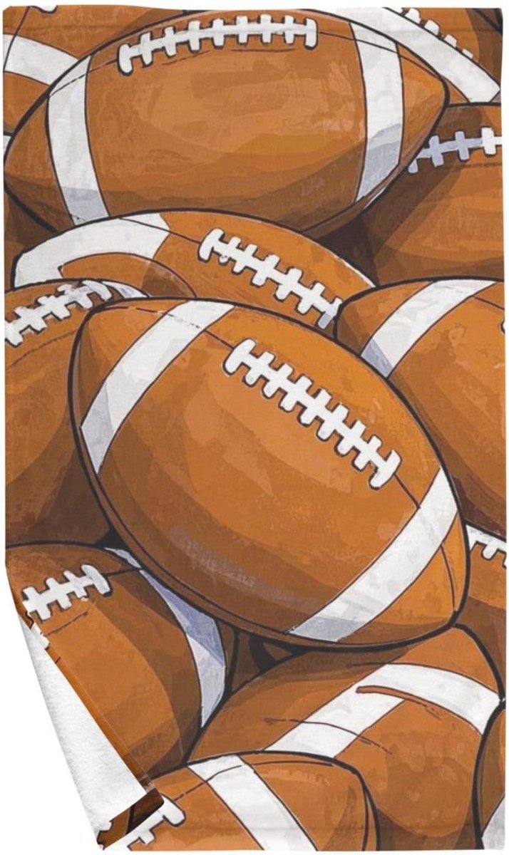 Voetbal Handdoeken - Badhanddoeken Katoen - Sporten en Ontspanning - Enkelzijdig Bedrukt - 40 x 71 cm - Multicolor