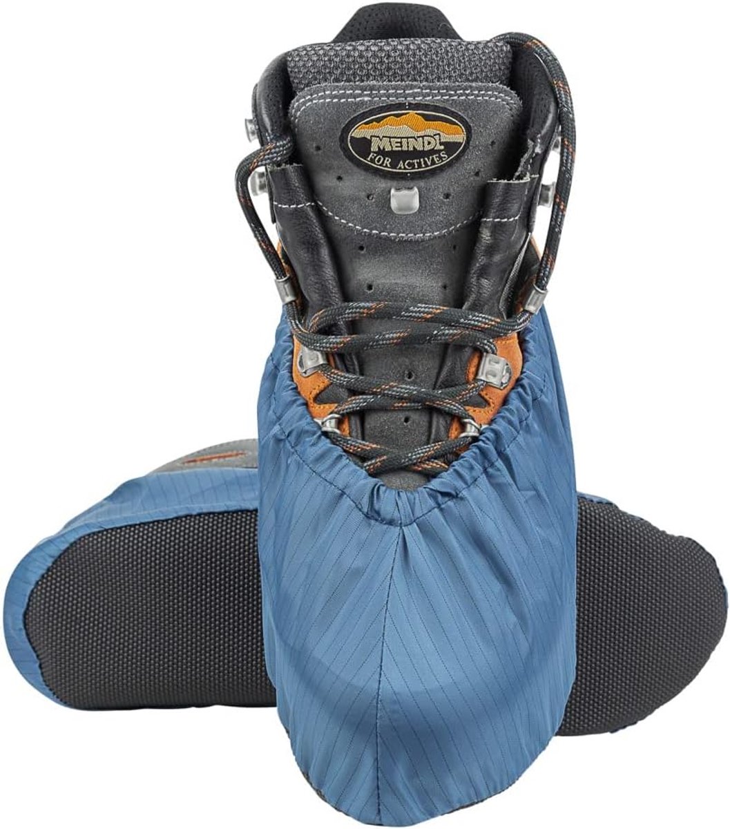 Herbruikbare schoenhoezen maat 37-42 - marineblauw met streep - antislip - bescherm je vloer - SnelShoppen