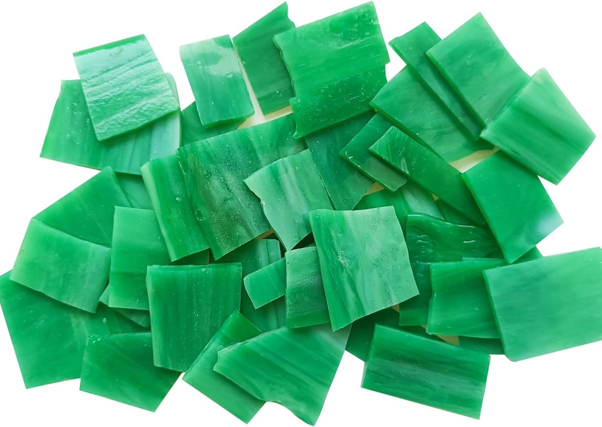 Mosaic tegels 200g - groen - glazen - perfect voor creatief knutselen - SnelShoppen