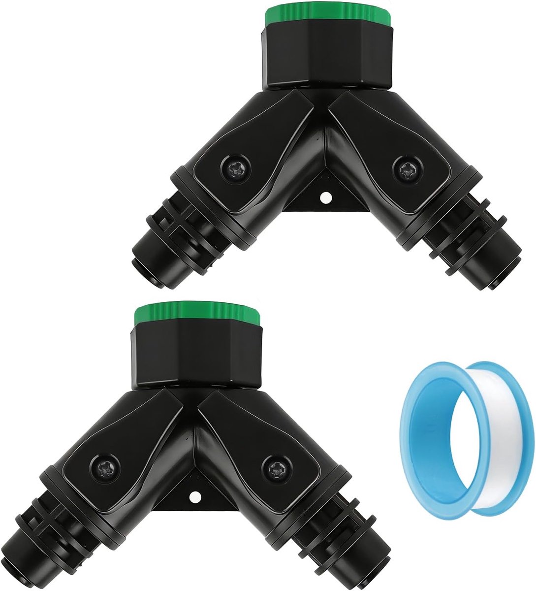 Tuinkraanaansluiting G 1/2 inch en G 3/4 inch - 2 weg snelkoppeling - voor druppelirrigatiesysteem - SnelShoppen