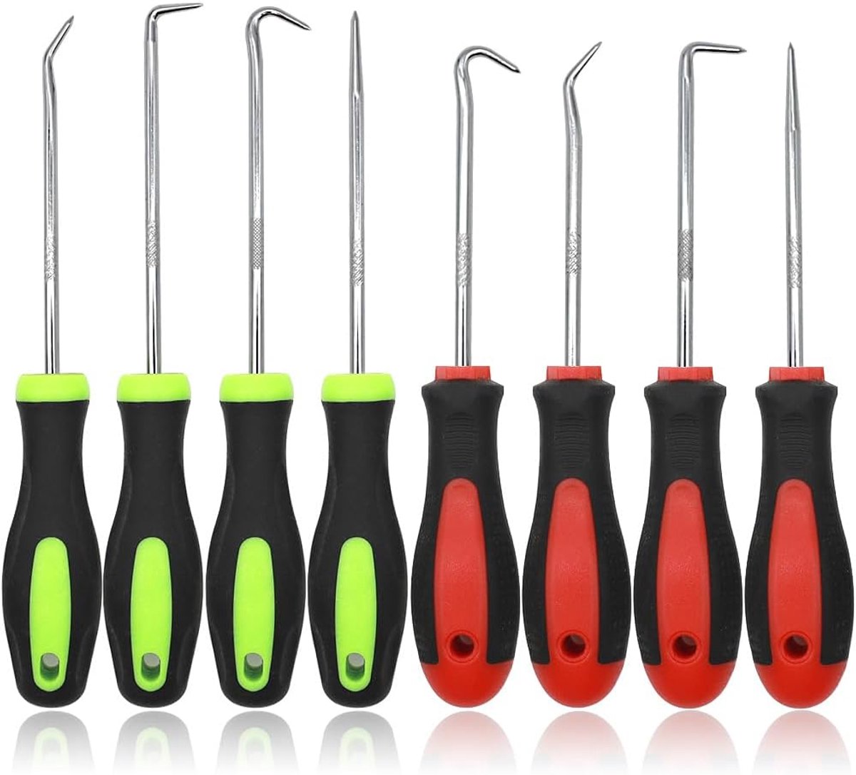 Olieafdichtingshaken set 15-17 cm - 8-delige olieafdichtingspuller set - hoogwaardige chrome vanadium staal - SnelShoppen
