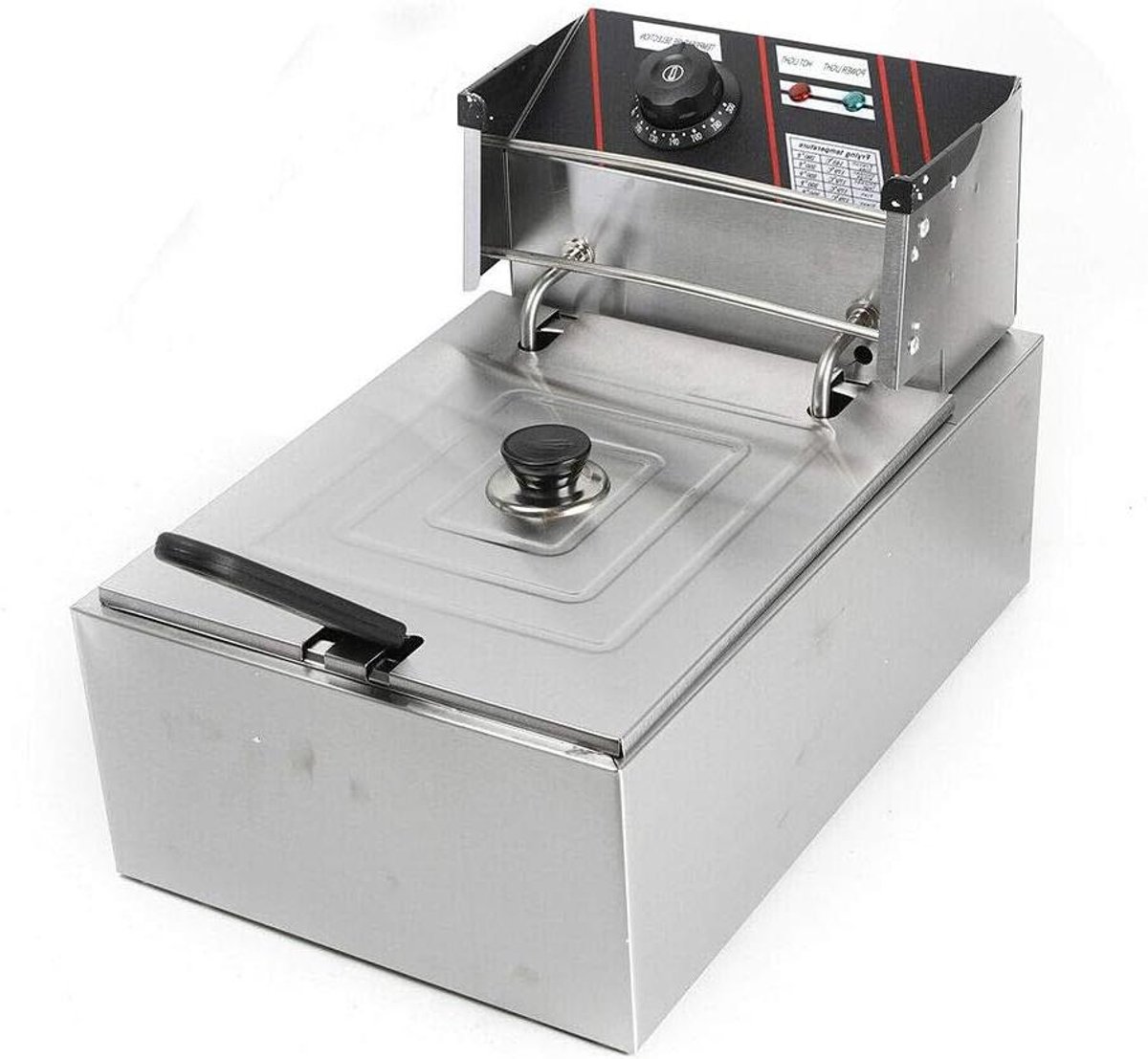 Elektrische Friteuse - Friteuse RVS - Professioneel Frituren - Koude Zone Technologie - 6 Liter - Zilver