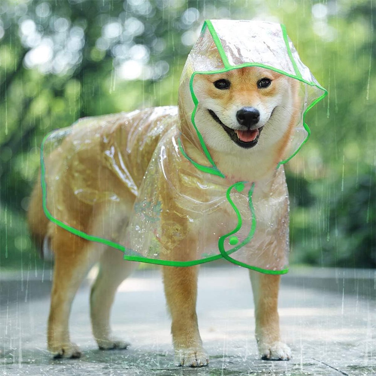Poncho voor honden en katten met capuchon - verstelbaar PVC transparant - ultralicht en waterdicht - SnelShoppen