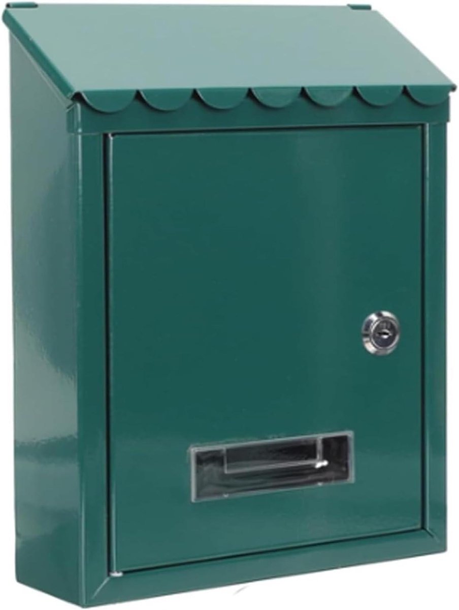 Brievenbus Wandmontage - Postbus Decoratief - Thuis Buiten - Klassiek Vintage Stijl - 30x21x6 cm - Groen