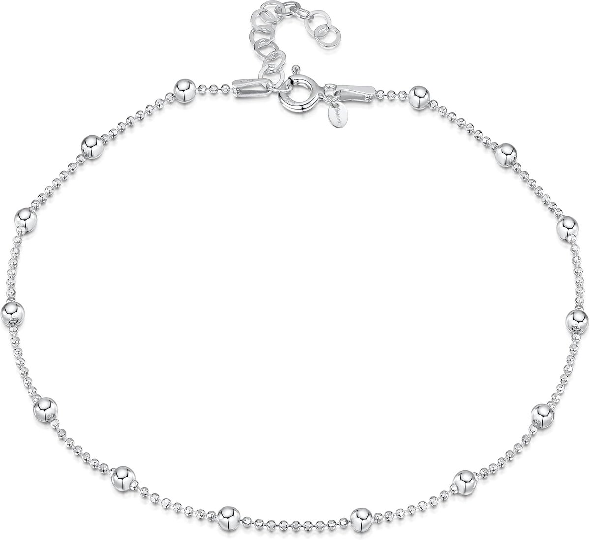 Anklet 22+4 cm - Echt 925 Sterling Zilver - Verstelbaar - Stijlvolle accessoire voor vrouwen - SnelShoppen