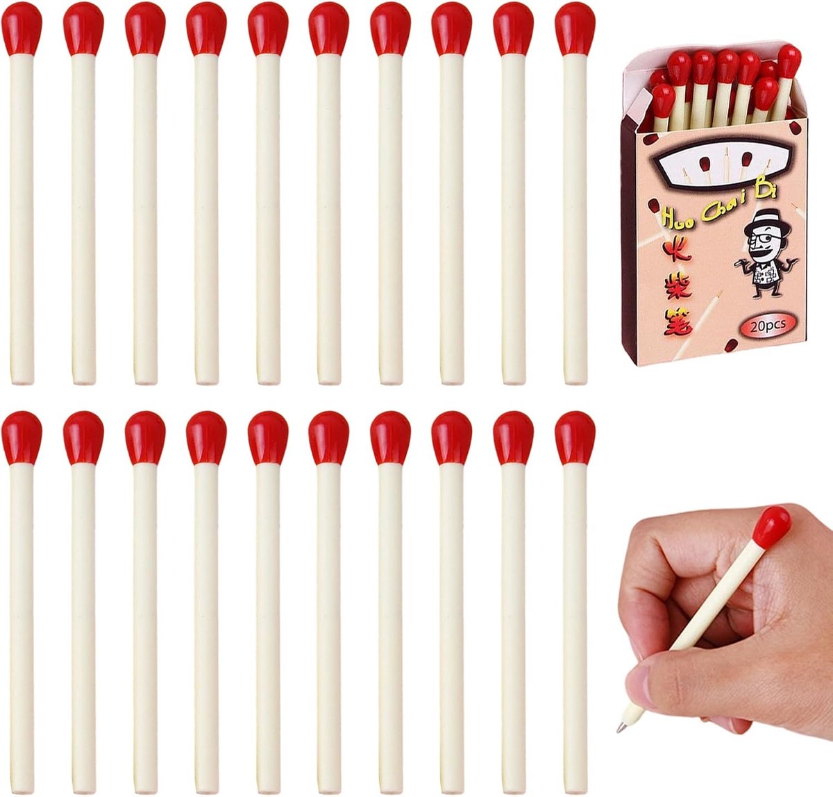 mini-balpennen 20 stuks - lucifer-design - grappige schrijfwaren - ideaal voor creatieve geesten - SnelShoppen