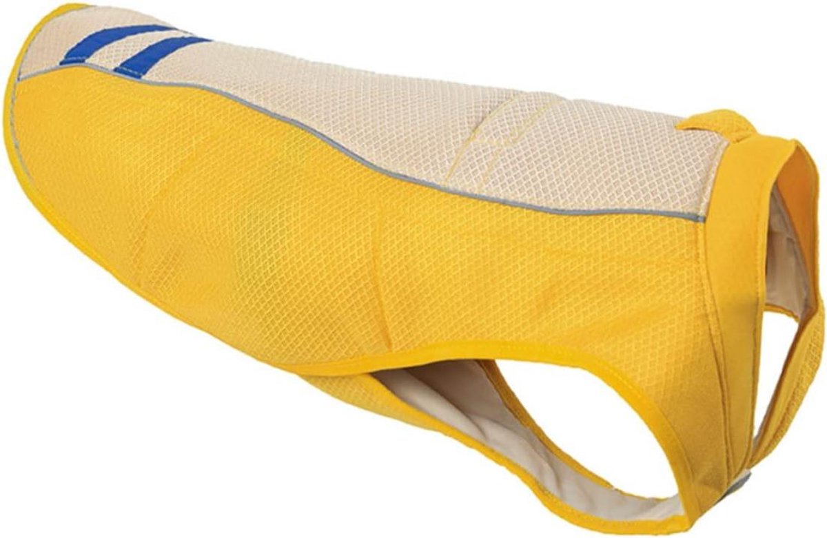 Honden Koelvest - Zomer Vest Hond - Hittebestendig Spelen - Ademend UV-bescherming - Maat XL - Geel
