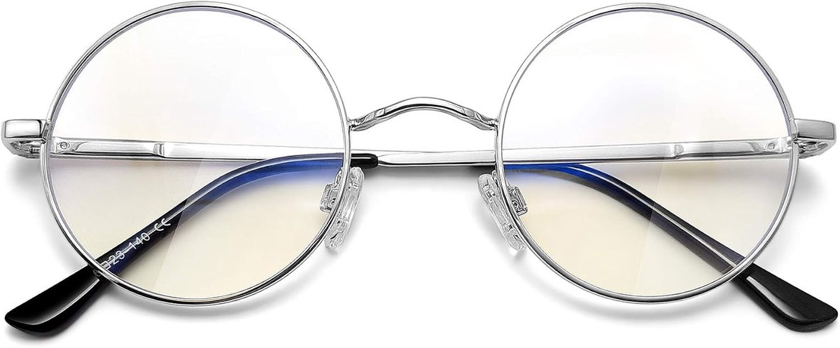 Blauw licht blokkerende brillen - transparante ronde zonnebril - anti-blauw lichtfilter - SnelShoppen
