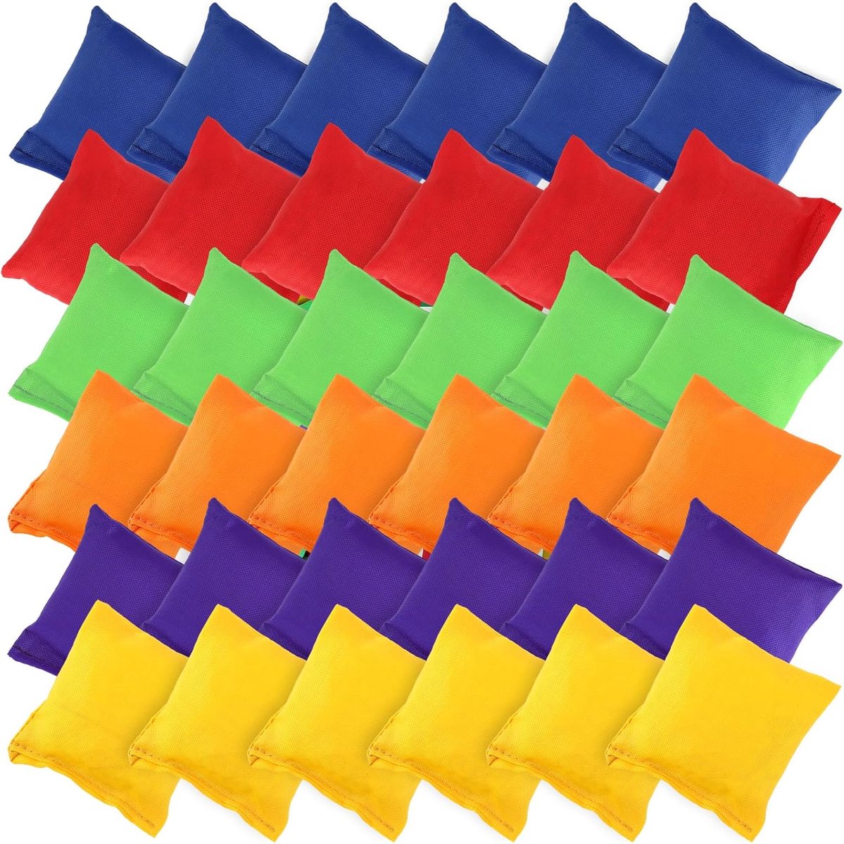 Cornhole bean bags 36 stuks - 7 x 7 cm nylon - kleurrijke varianten - ideaal voor spelplezier - SnelShoppen