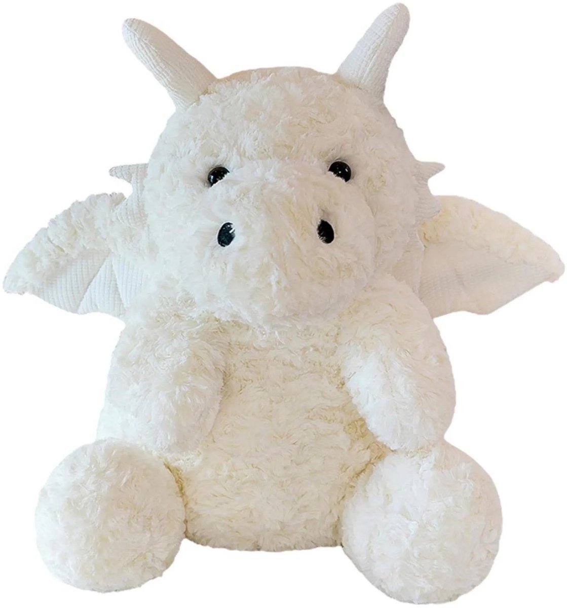 Casalora Pluche Dinosaurus Knuffel – 45 cm – Zacht Vliegende Draak Knuffeldier voor Kinderen – Wit