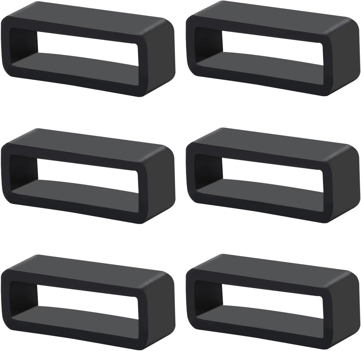 Horlogeband bevestigingsringen 16/20/22/24mm - siliconen rubber - 6 stuks - vervanging voor sporthorloges - SnelShoppen