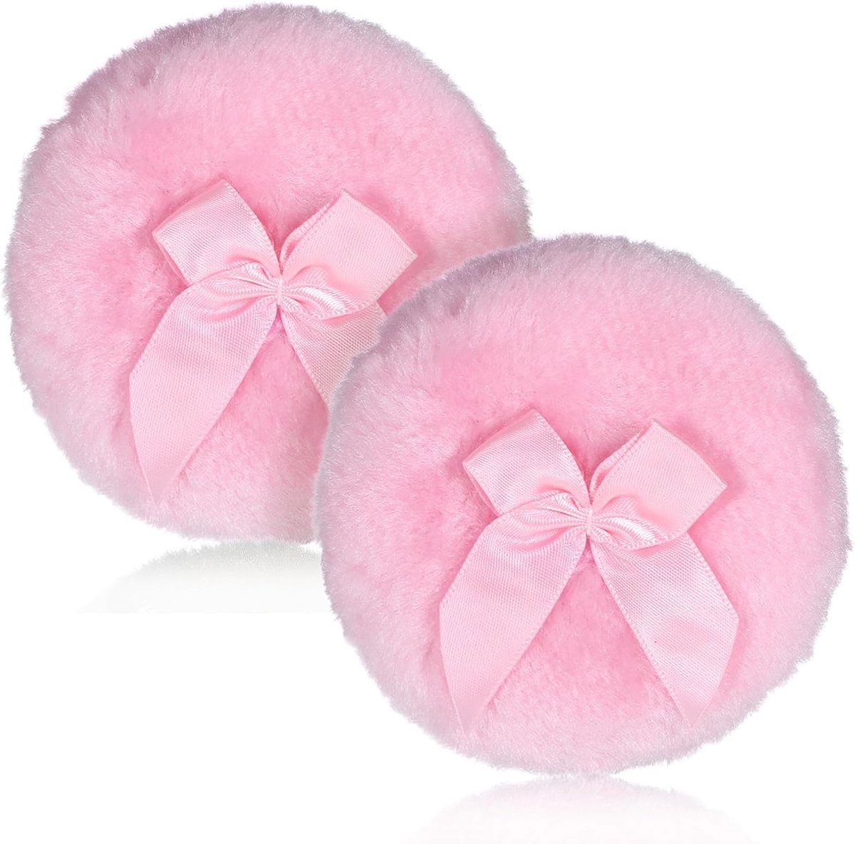 Poederpuff 2PCS 8.6cm - Zacht en Fluffy - Wasbaar en Herbruikbaar - Voor Make-up Toepassing - SnelShoppen