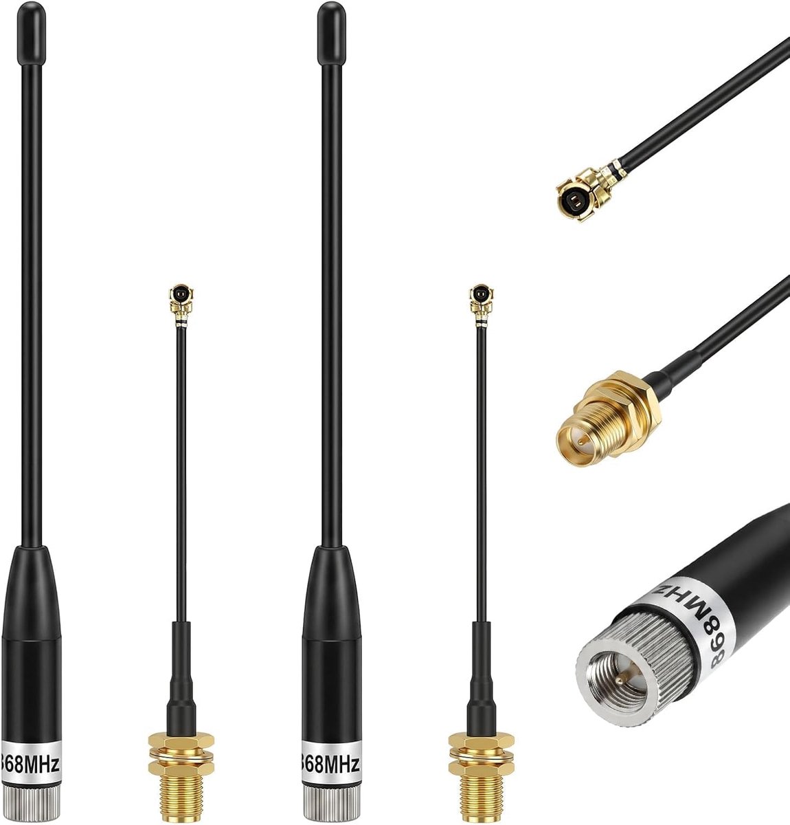 LoRa antenne 868MHz 8dBi - Flexibele langeafstand antenne - SMA met U.FL IPX kabel - SnelShoppen