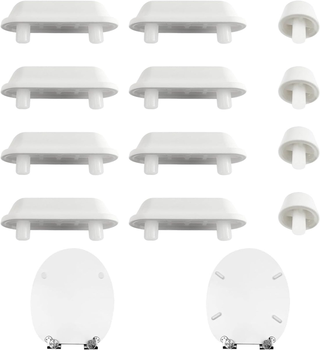 Toiletbril buffers 12 stuks - witte insteekbare dempers - geluidsreducerend - SnelShoppen