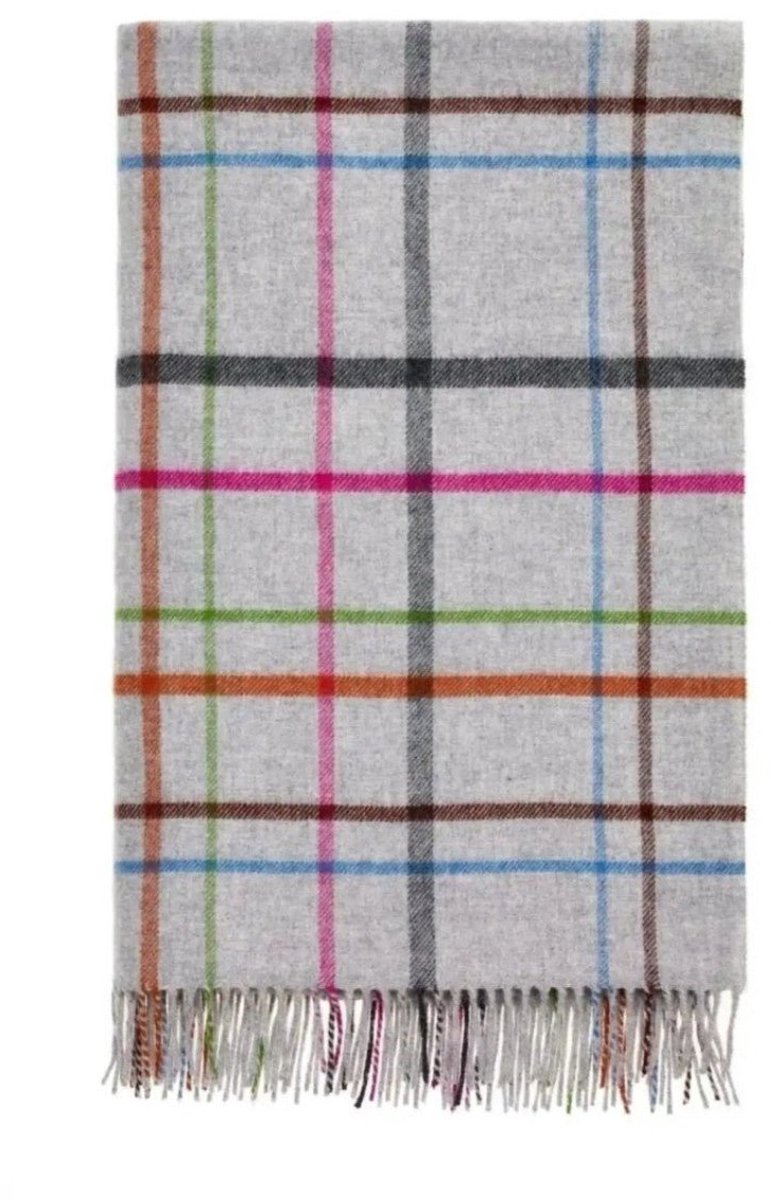 Bronte by Moon Plaid Ruiten Grijs - Shetland Lamswol - 140x185 - Bronte by Moon