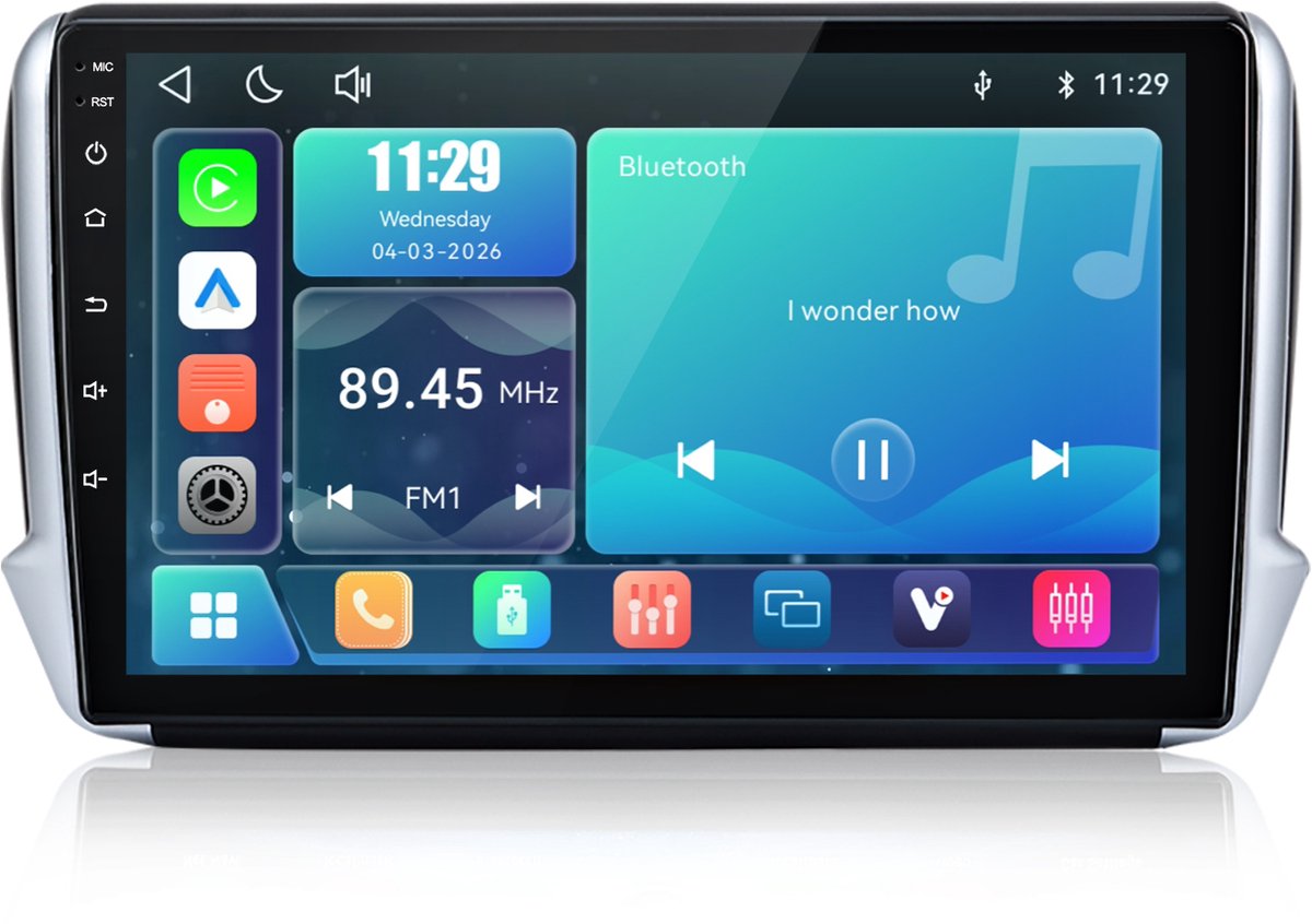 Cestovet Autoradio - Geschikt Voor Peugeot 208/2008 2012 t/m 2018 - LINUX - Draadloos CarPlay & Android Auto - 2012 2013 2014 2015 2016 2017 2018