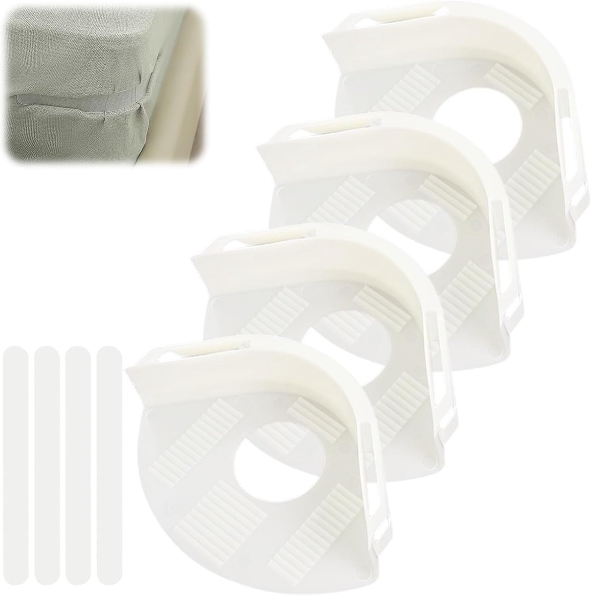Bedlaken Fixeerder 4pcs - Locking Strips - Antislip Stabiliteit - Voor Krullende Lakens - SnelShoppen