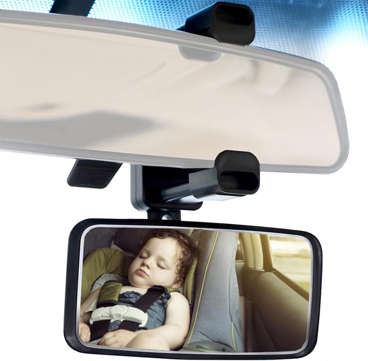 Autospiegel voor baby's - onbreekbaar ABS-materiaal - 360° draaibaar - altijd zicht op je baby - SnelShoppen