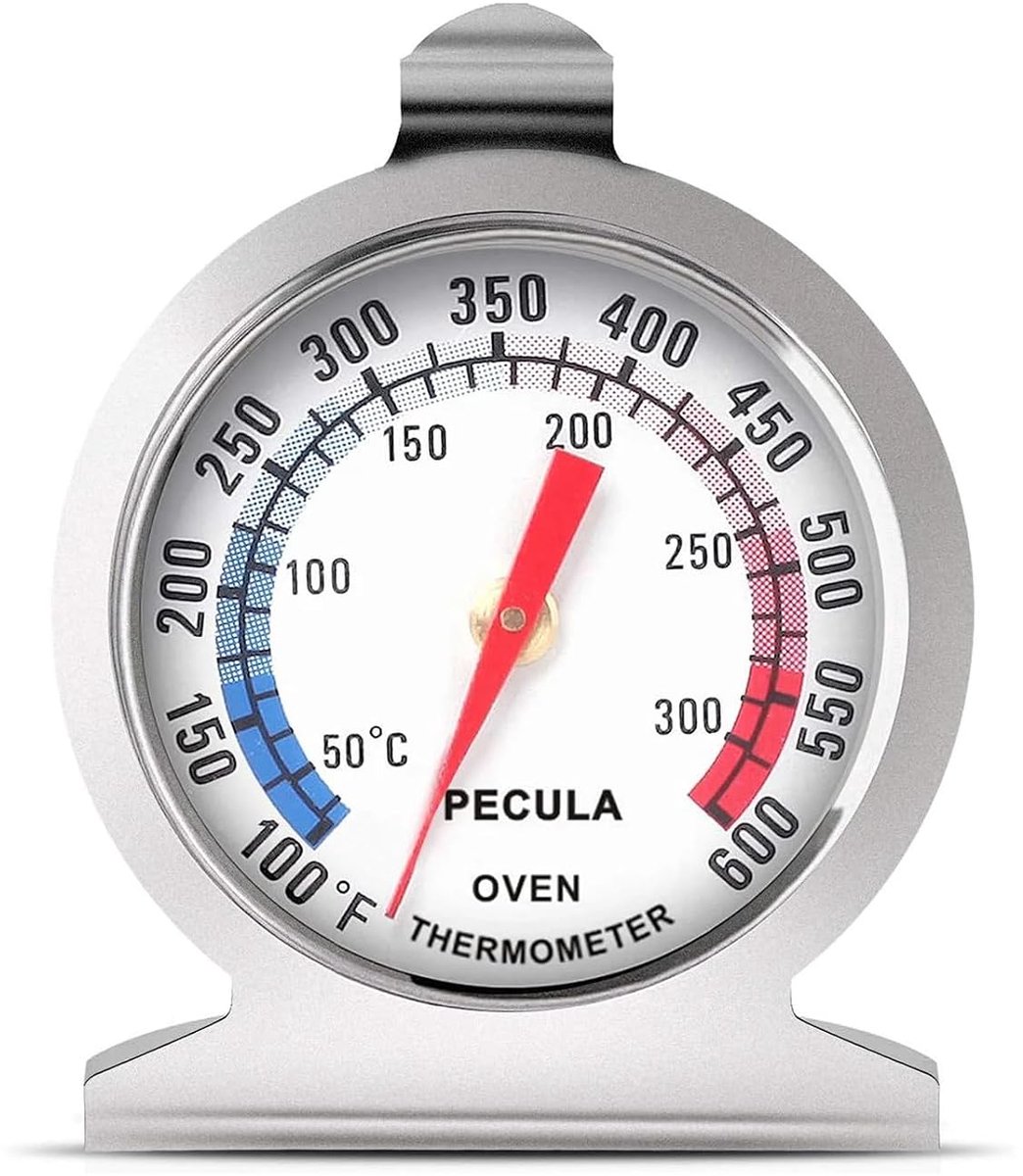 Oven Thermometer - RVS Keuken Thermometer - Grote Dial - Voor Nauwkeurige Temperatuurmeting - SnelShoppen