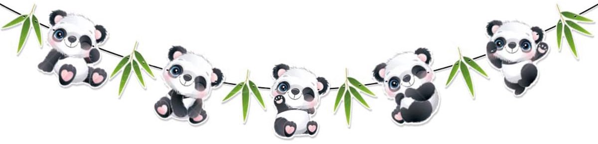 Happy Birthday Banner - Panda Decoratie Set - Panda Thema - Verjaardagsfeest Versiering - SnelShoppen