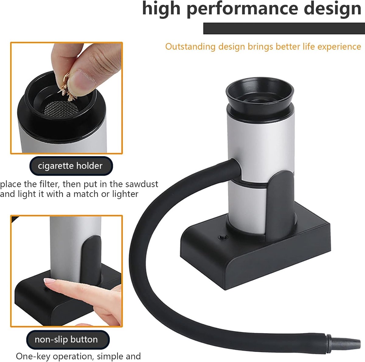Rookpistool - Handheld - Aluminium en siliconen - Voor het roken van vlees en groenten - SnelShoppen