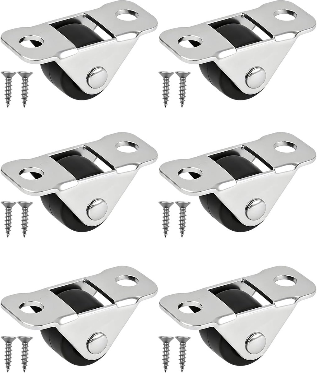 Meubelwielen 6 stuks - zelfklevend - stil en vloervriendelijk - ideaal voor meubels - SnelShoppen