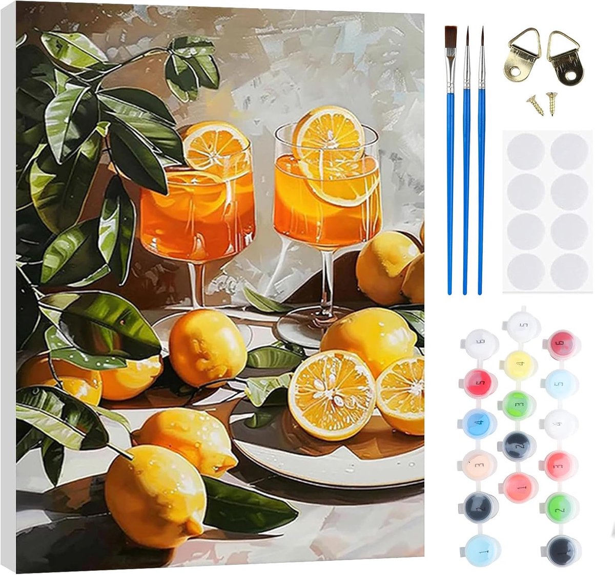 Paint by Number Kit 20x30cm - Cocktail Schilderen - Geschikt voor Beginners - Ontspannend Creatief Hobby - SnelShoppen