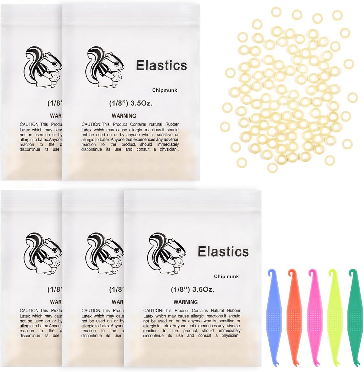 Orthodontische elastische banden 3,2 mm - Hoogwaardige rubberen strengen - Voor orthodontische behandelingen - SnelShoppen