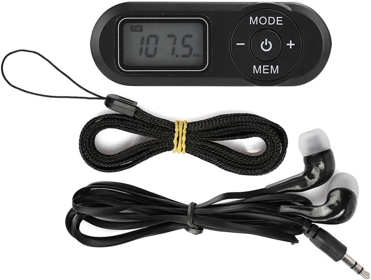 Mini FM radio - 1.1 inch LCD scherm - draagbaar en compact - ideaal voor onderweg - SnelShoppen