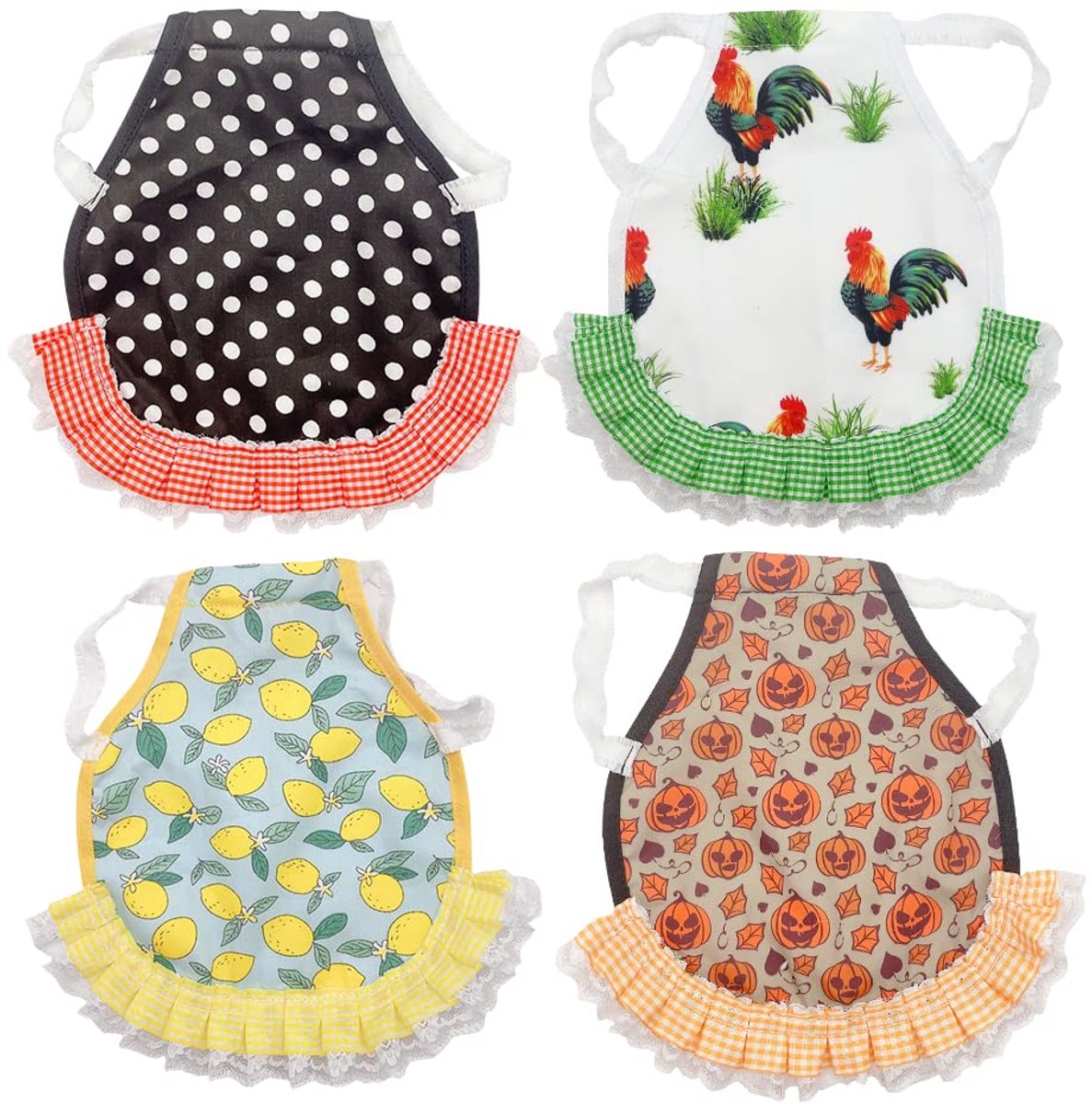 Kippenvesten 4-Pack - Polyester katoen - Beschermend voor rug en veren - Bevorder genezing - SnelShoppen