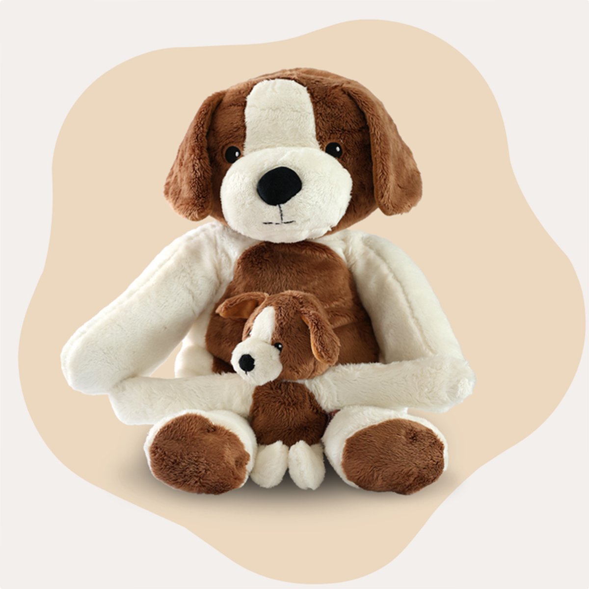 Lotgenootje Verzwaringsknuffel Hond + Mini Hond - Verzwaarde Knuffel - Weighted Stuffed Animal - Sensorisch Speelgoed - Zware Knuffel Anxiety - Plushie