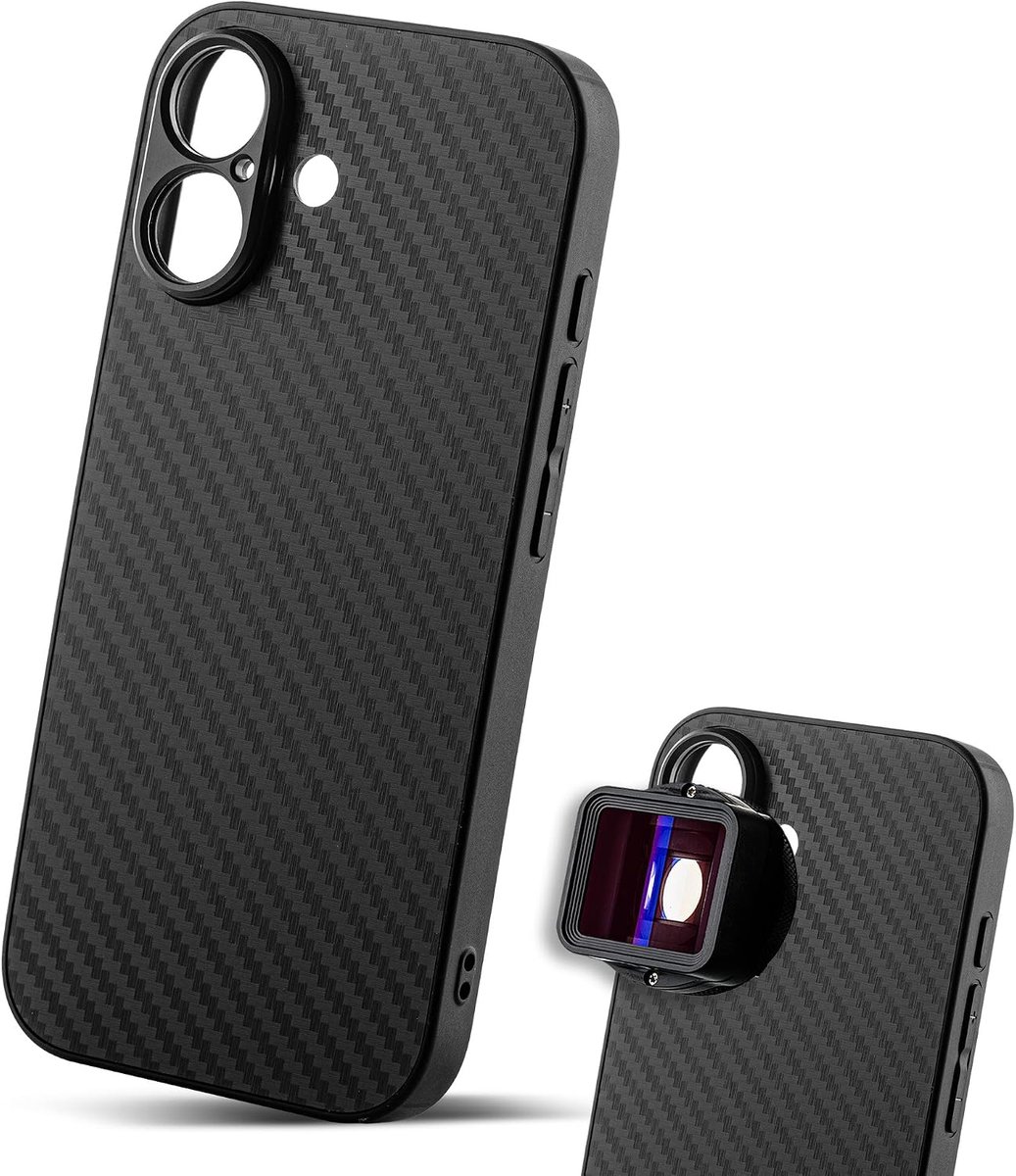 Lenshoes 17 mm - carbon - beschermhoes voor iPhone 17 - voor externe lenzen - SnelShoppen