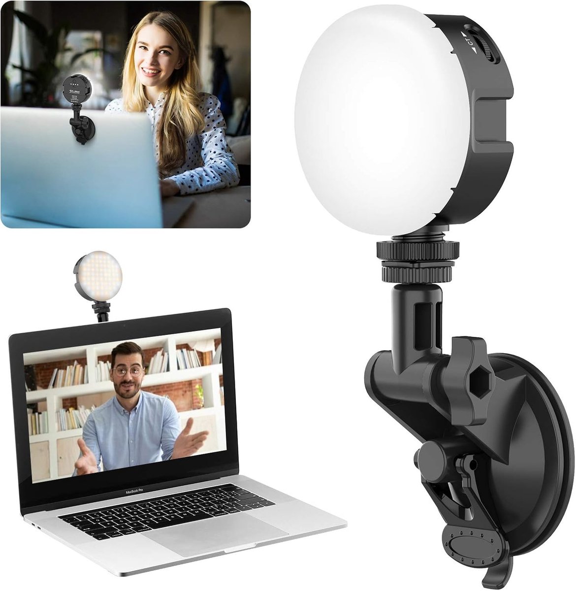 LED video conferentie lamp - 2000 mAh batterij - voor laptop en computer - ideaal voor live streaming - SnelShoppen