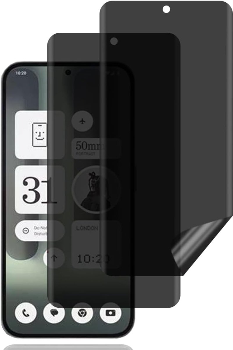Screen Protector voor Nothing Phone 2a/2a Plus/2a+ [2 stuks] | anti-spy schermbeschermer,krasbestendig,hoge gevoeligheid,luchtbelvrij,anti-spy TPU zachte film voor Nothing Phone 2a/2a Plus
