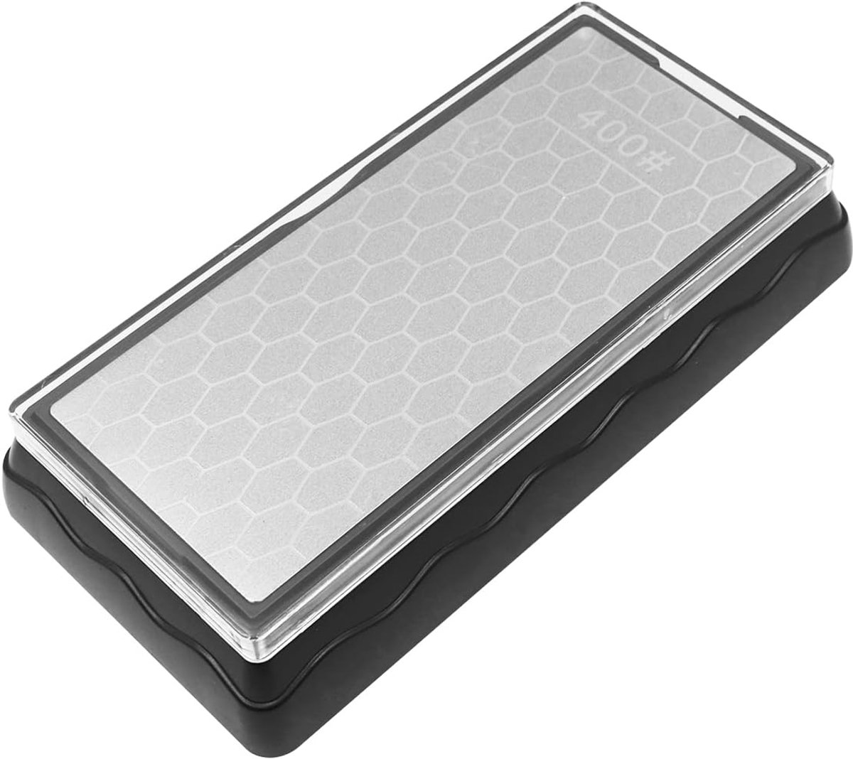 Slijpsteen met dubbelzijdige korrel, 400/1000, diamantmessenslijper met antislip basis, voor keukenmessen, scharen, scheerapparaten en zwaarden