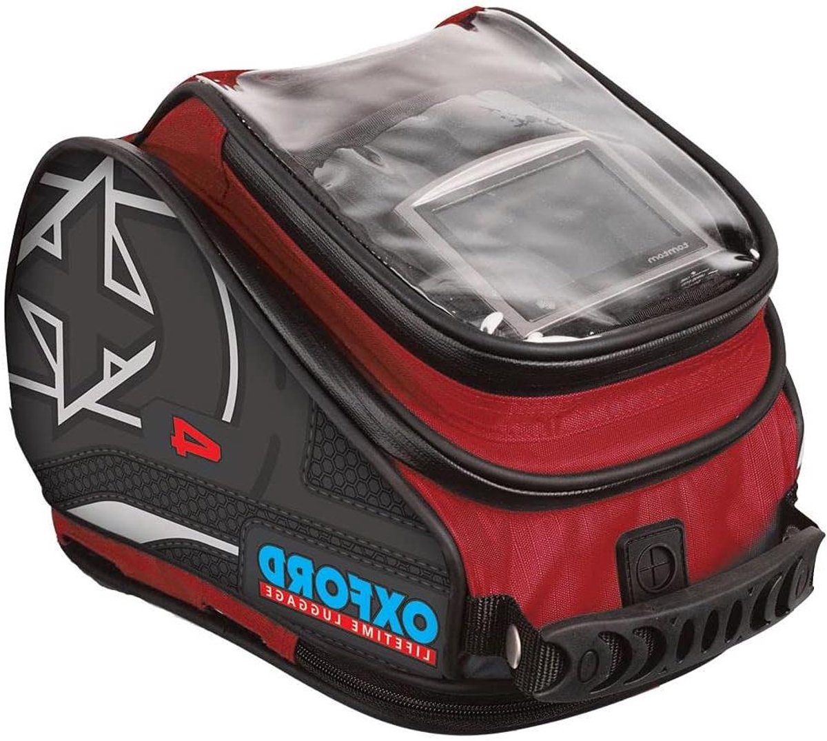 Motorfiets Tanktas - Staartverpakking Motor - Motorrijden Benodigdheden - Quick Release Bevestiging - 4 Liter - Rood